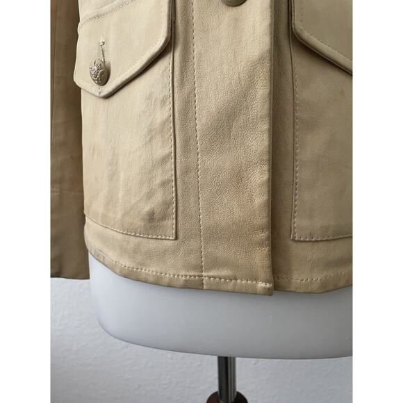 3.1 Phillip Lim Jacket Lamb Leather Button Front FLAW - Picture 7 of 16